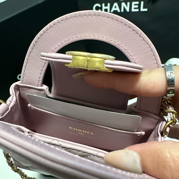 Chanel 24A nano mini Kelly bag pink purple lilac new with box RECEIPT - Picture 8 of 13